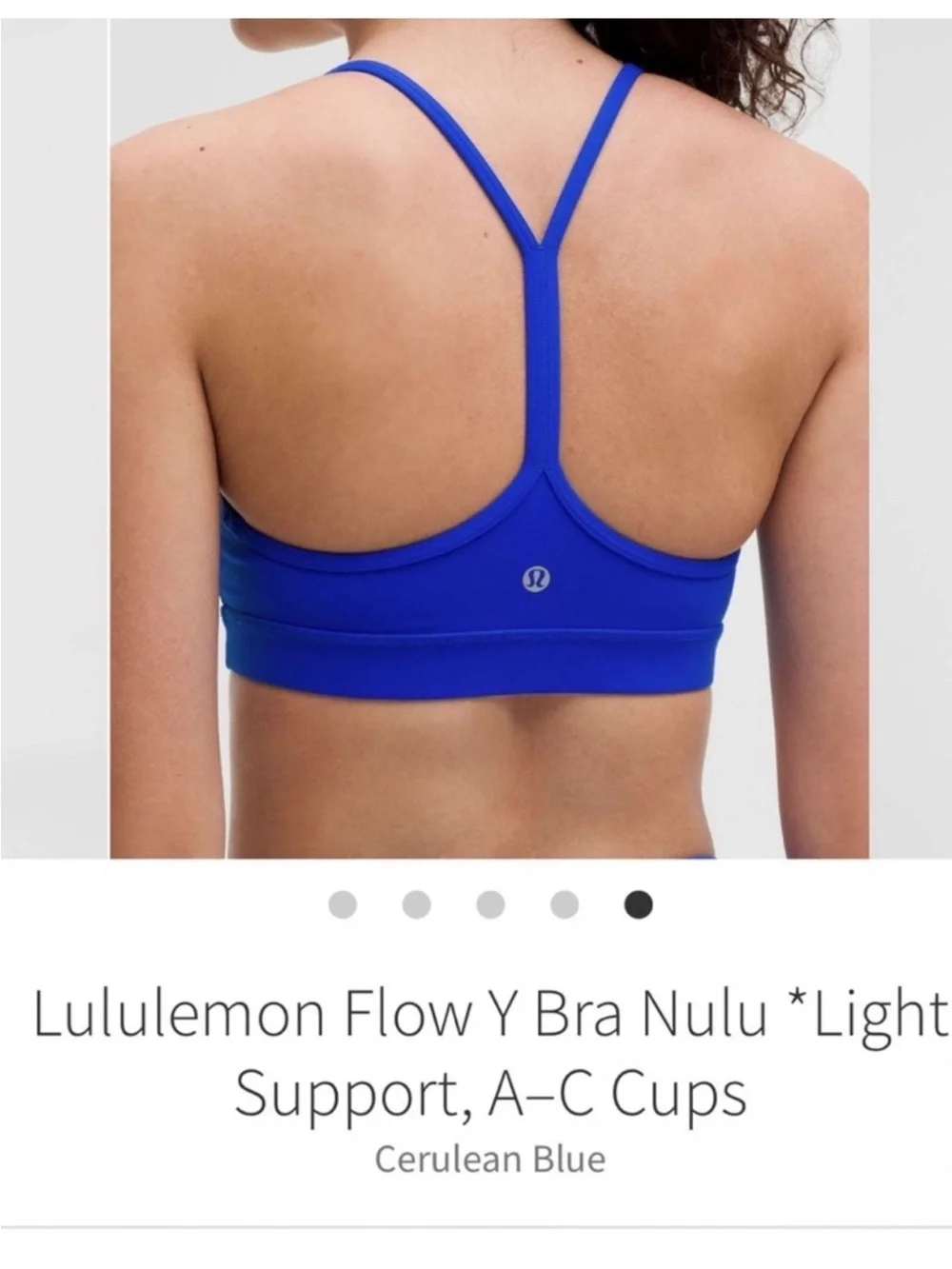 Lululemon Flow Y Bra Nulu *Light Support A-C Cups Cerulean Blue Sz 8